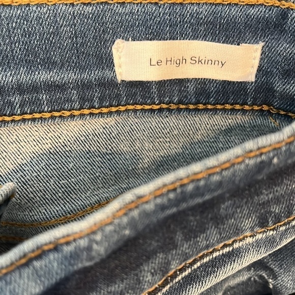 Frame Denim Le One High Rise Skinny Jeans SS Piping Size 25 New with tags! - Picture 7 of 16